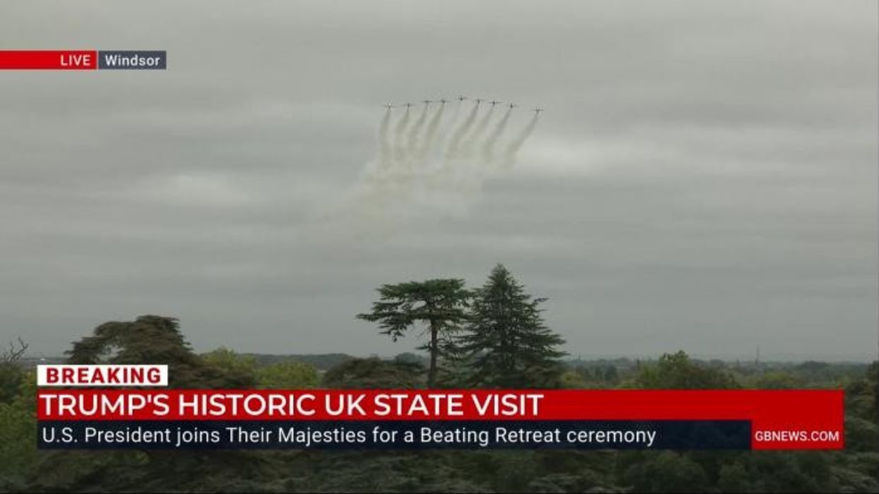 RAF’s Red Arrows leave Melania Trump ‘beaming her head off’ with incredible flypast - WATCH