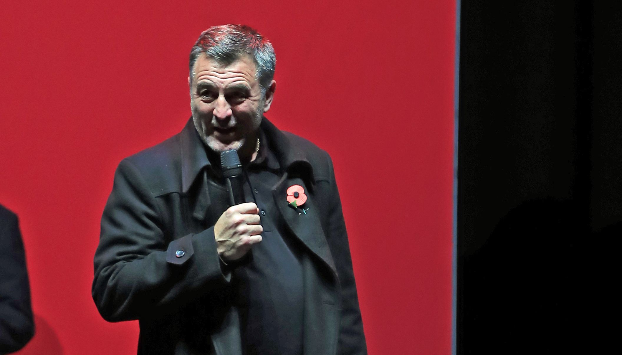 Ian Byrne, Labour MP for West Derby, addresses a Labour rally at the o2 Academy in Manchester.