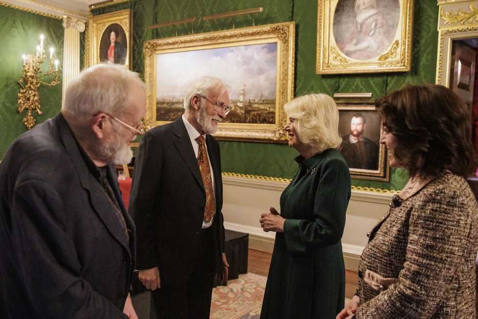 Ian McElhinney and Queen Camilla