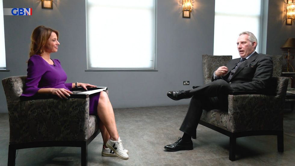 Ian Paisley MP in conversation with GB News presenter Gloria De Piero