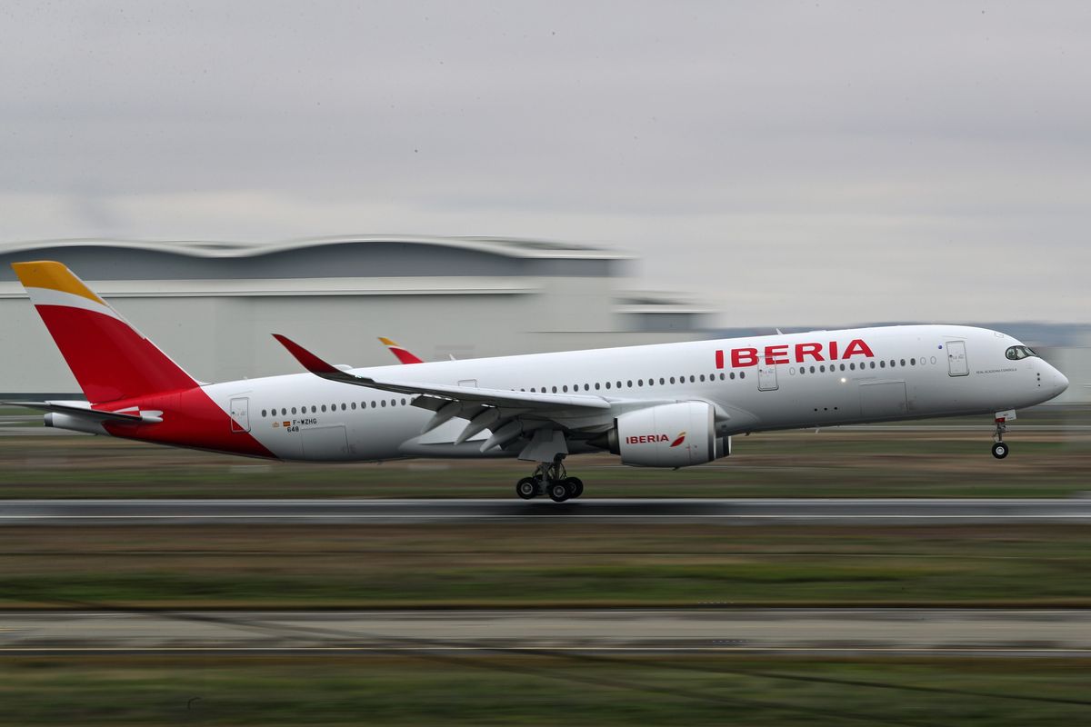 Iberia plane taking off
