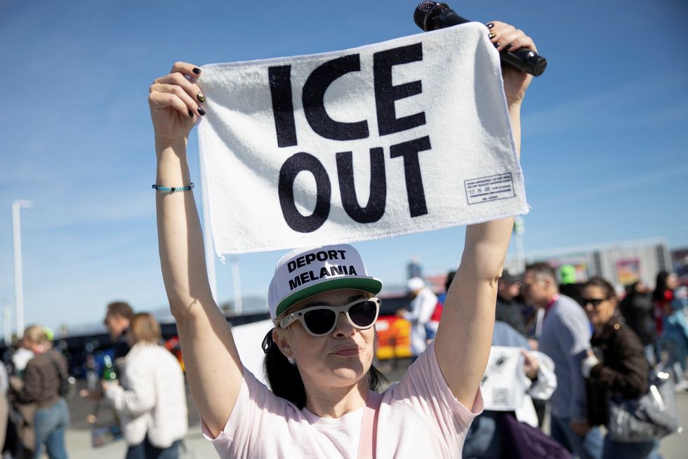 Ice protester