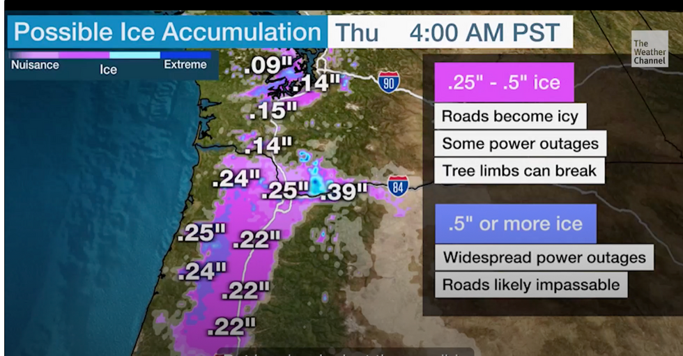Ice storm warning