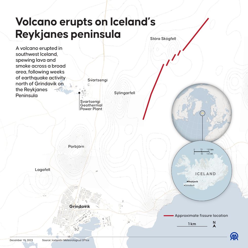 Iceland eruption mapped