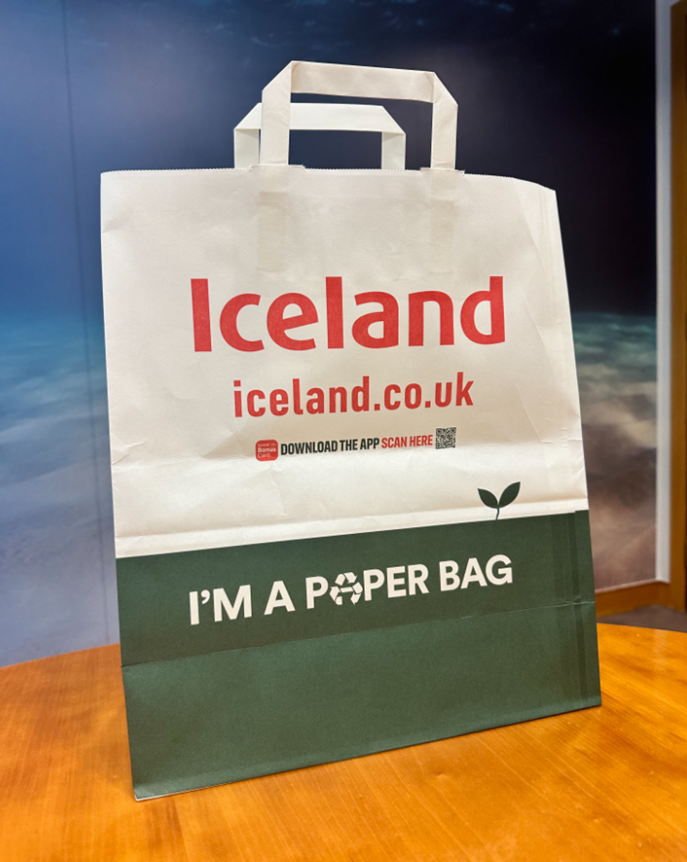 Iceland paper carrier bag