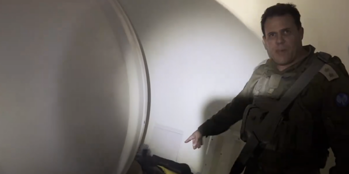 NextImg:Israel finds AK47 sat behind MRI scanner in hospital hiding Hamas terror base