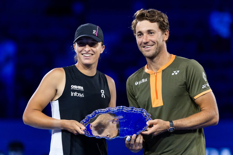 Iga Swiatek and Casper Ruud were beaten in the final mixed doubles final