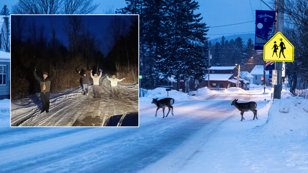 Illegal migrants crossing/Immigration border in northern, New Hampshire