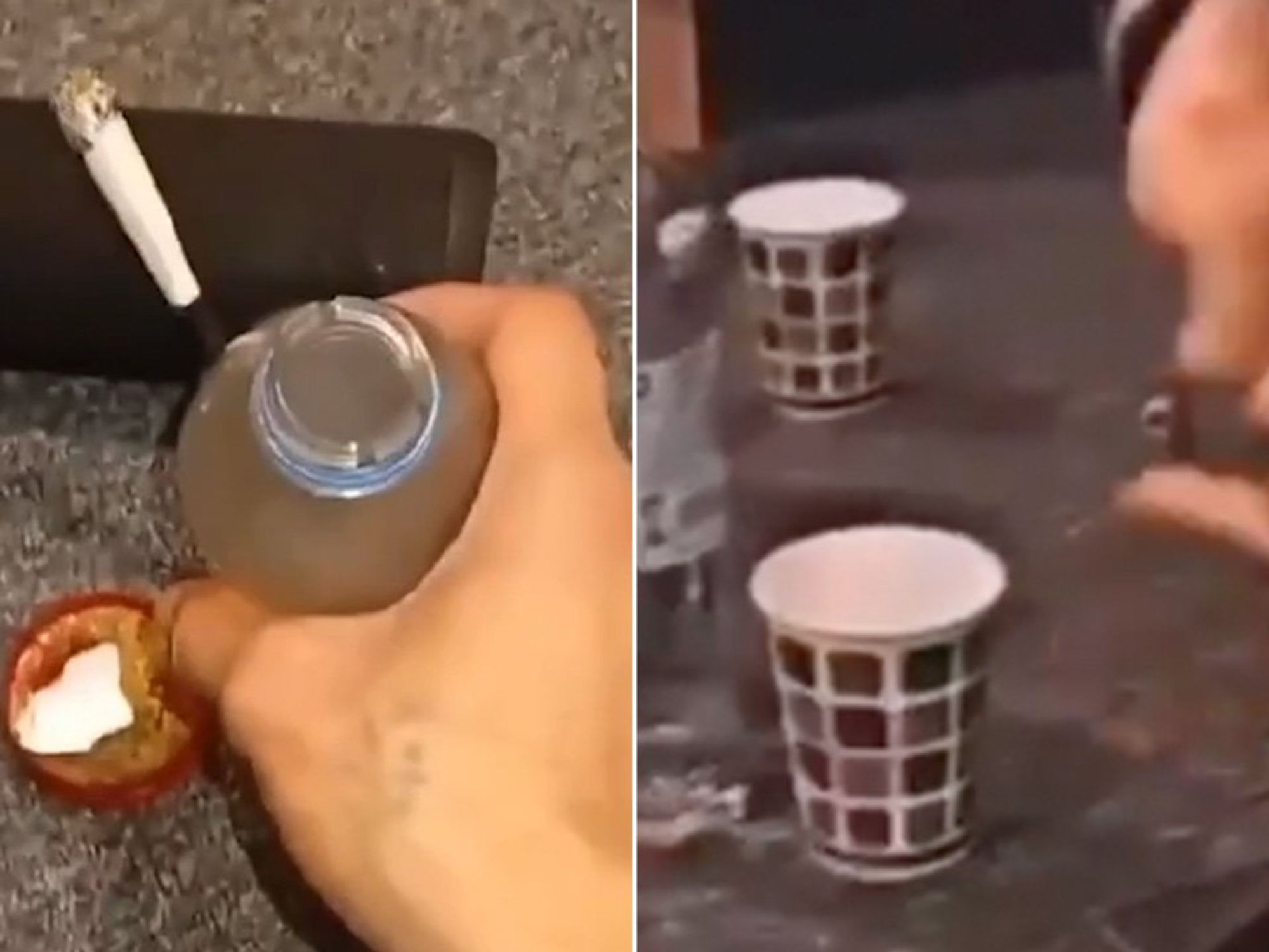 Illegal migrants have appeared to be sharing footage of drug and alcohol use inside the RAF Wethersfield asylum seeker accommodation