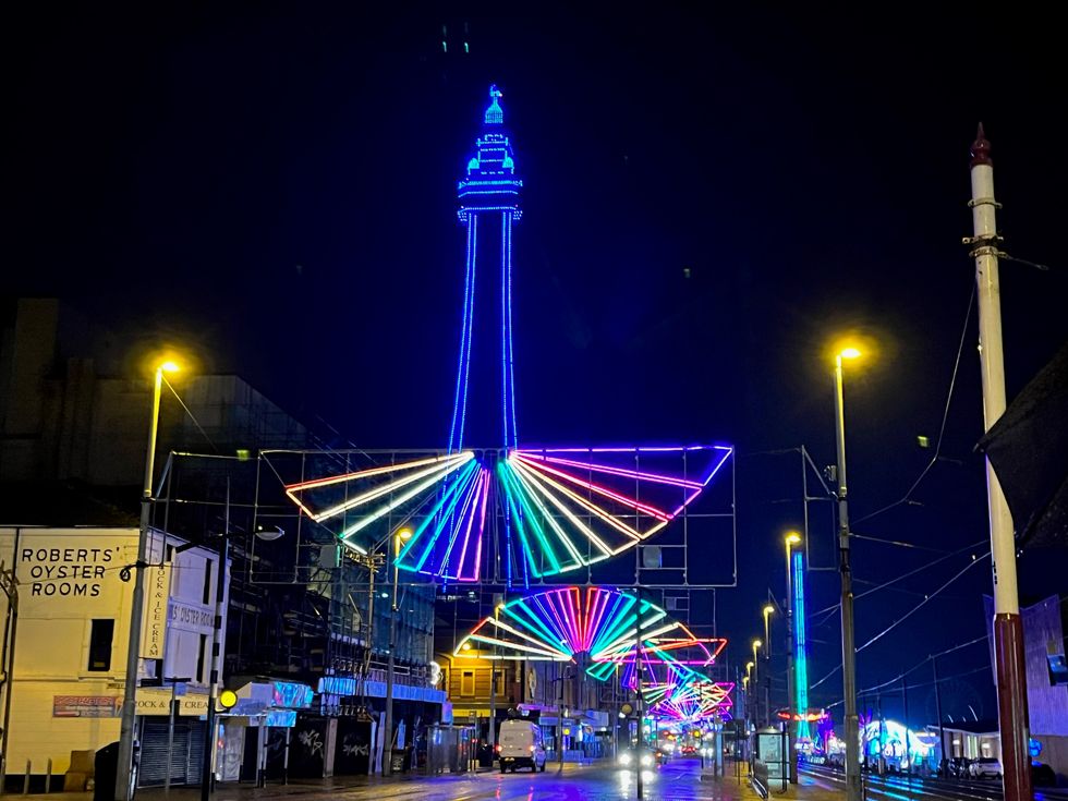 Illumination season in Blackpool, but the town has a darker side to it with record numbers of homeless.