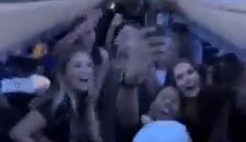 Image from inside the party plane that went viral.