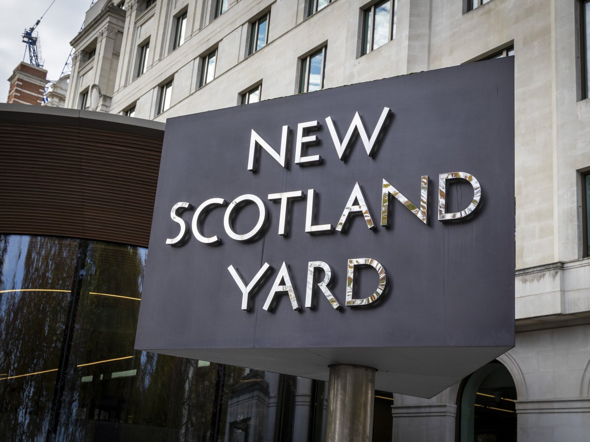 Image of signage outside New Scotland Yard