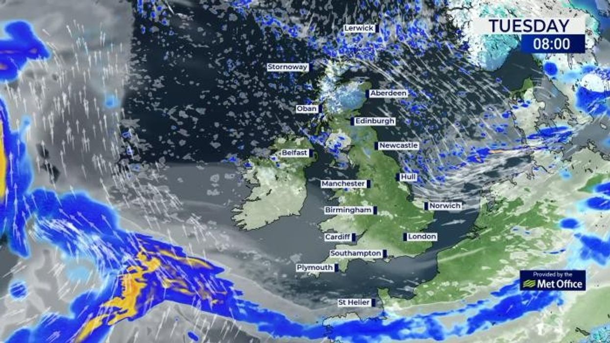 Storm Gerrit chaos: Met Office issues nine weather warnings as TRIPLE THREAT hits Britain