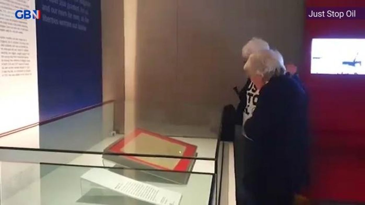 WATCH: Elderly Just Stop Oil protesters target Magna Carta in the British Library