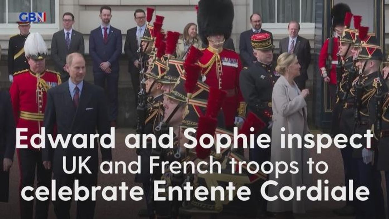 Prince Edward and Sophie represent Royal Family as they inspect UK and French troops
