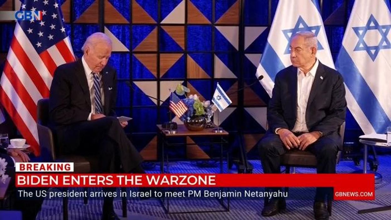 Joe Biden left rambling in Israel meeting after parting from pre-prepped script
