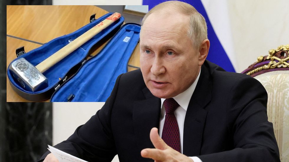 Vladimir Putin's 'chef' sends bloodied SLEDGEHAMMER to EU