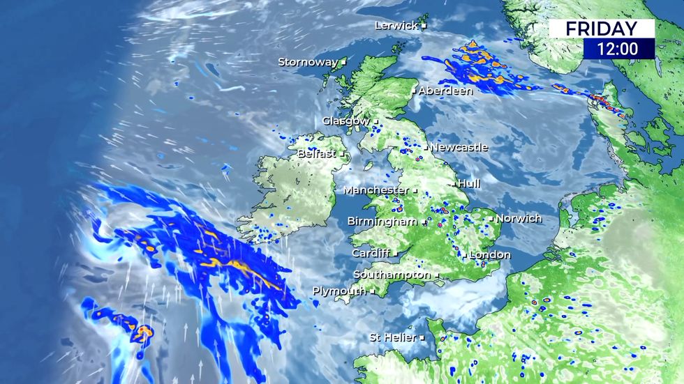 Weather: Showery for the next few days, becoming windy later Monday