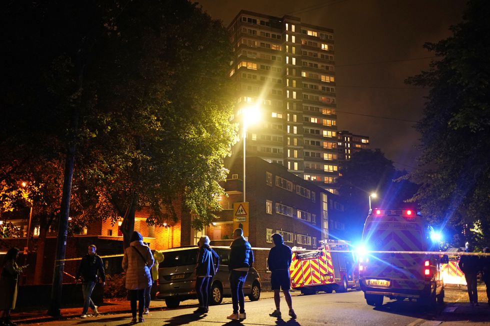 Woman and child taken to hospital after fire breaks out at London tower block