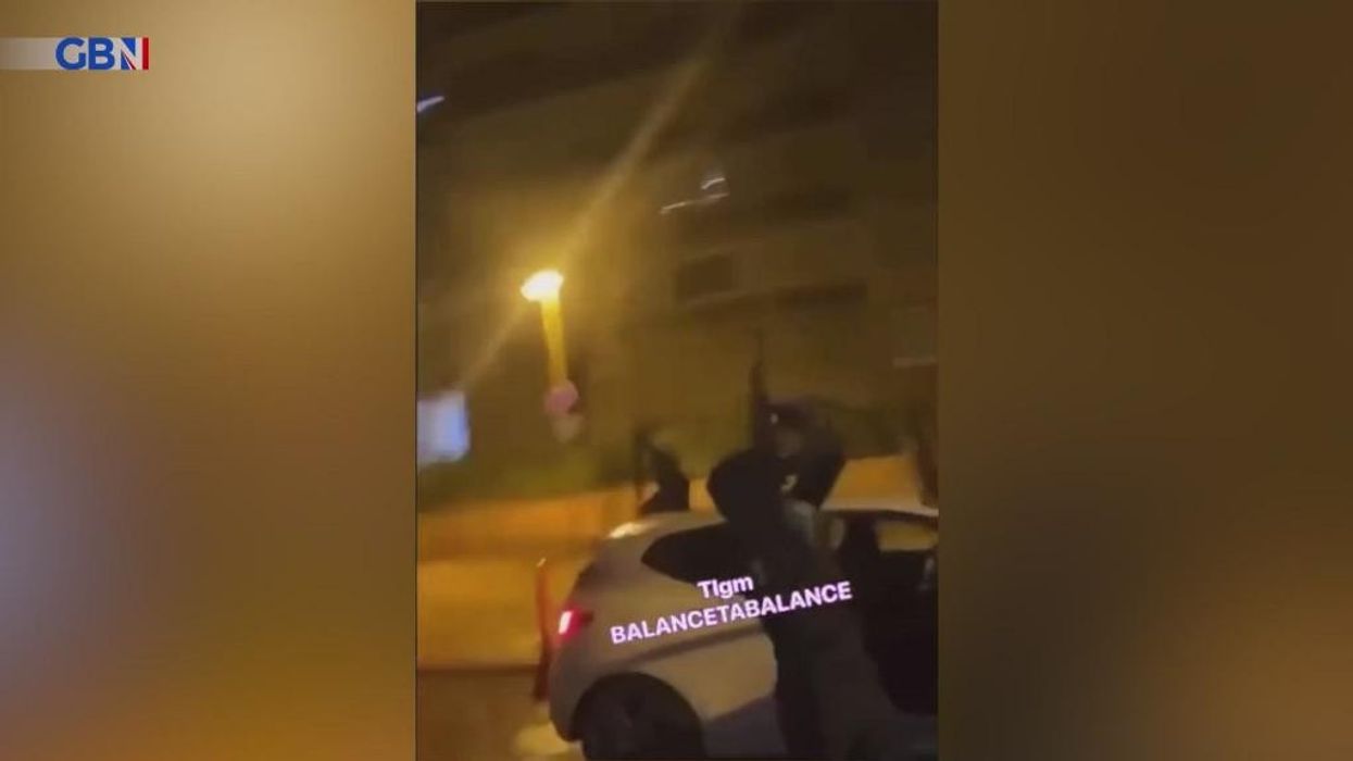 France riots: AK47s fired into the air in terrifying footage