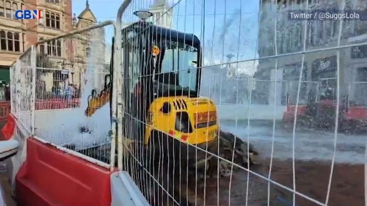 WATCH: Sheffield city centre FLOODS as gallons of water cover streets