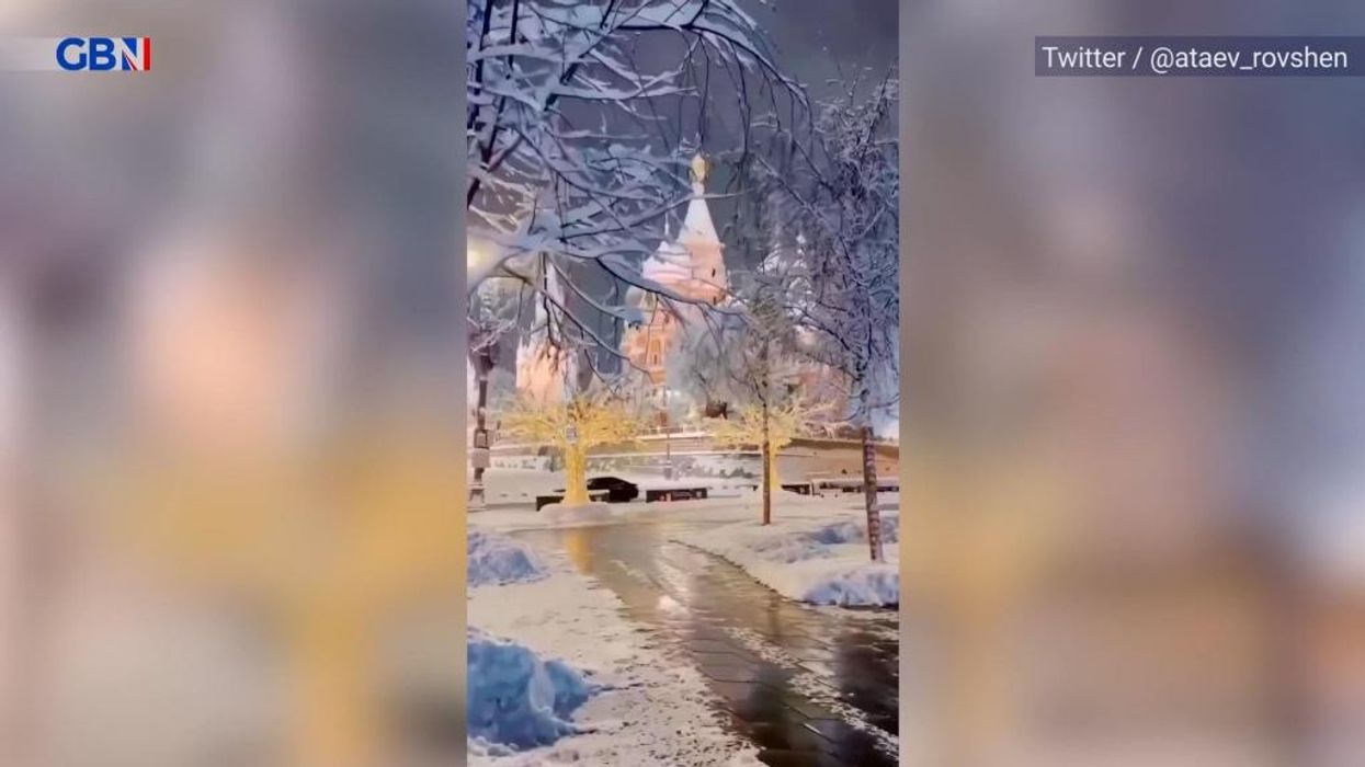 WATCH: Russian 'black blizzard' sweeps through Moscow as city is covered in snow
