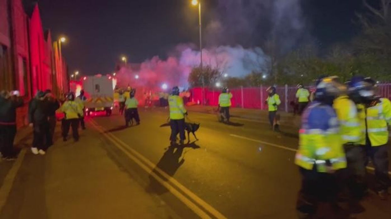 Violence breaks out in Birmingham as Legia Warsaw football fans clash with police