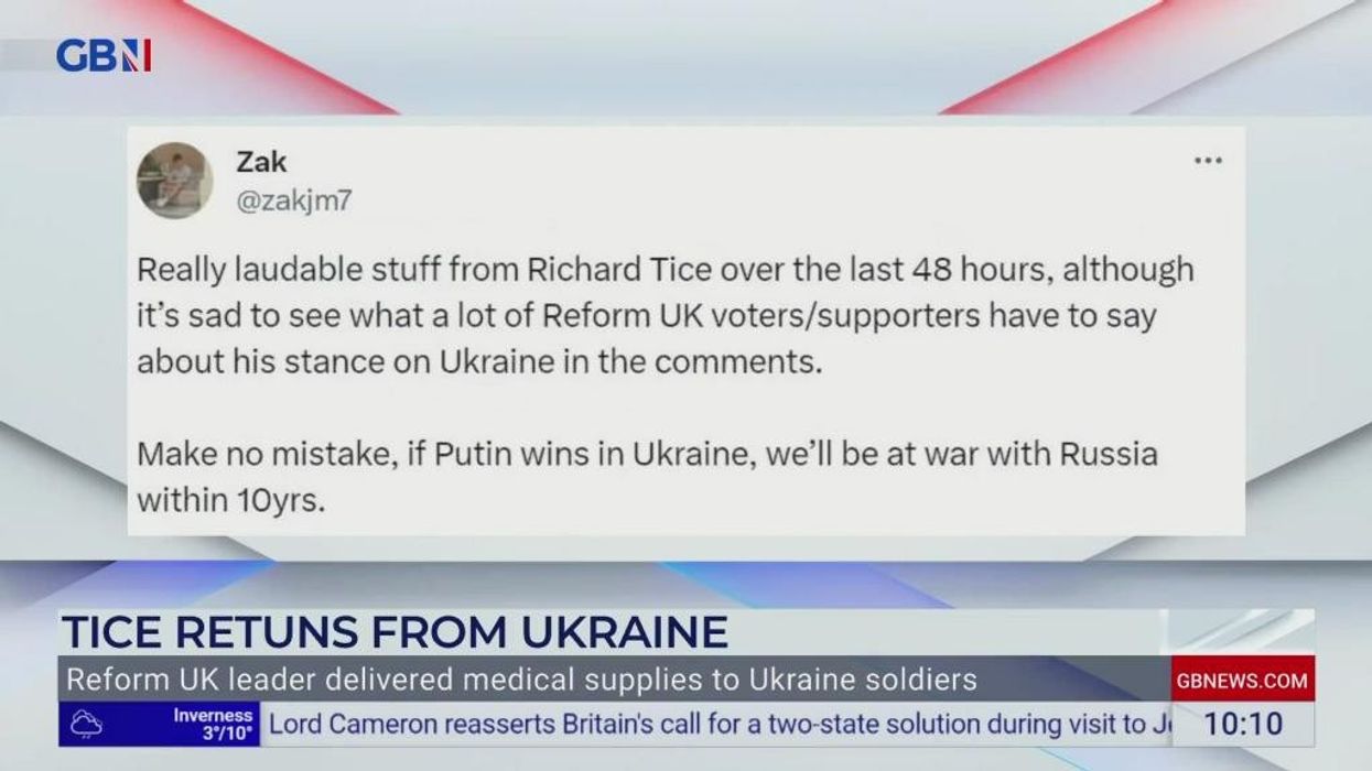 ‘How do you know that?’ Bev Turner grills Richard Tice over Putin ‘walkover’ claim