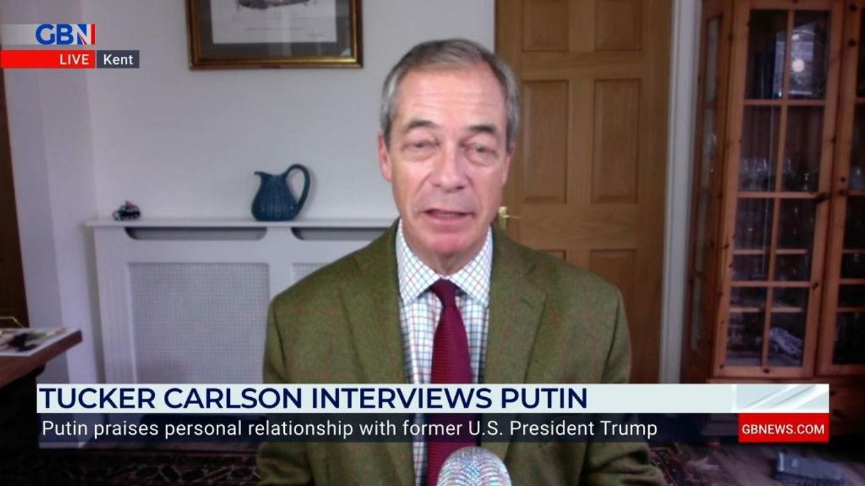 Putin is trying to manipulate the debate in the USA over funding for Ukraine, says Nigel Farage