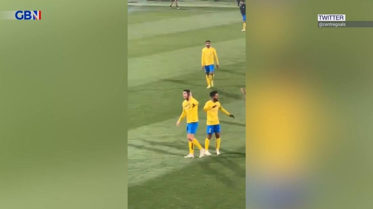 WATCH: Cristiano Ronaldo gestures to fans chanting for Messi during Saudi league game