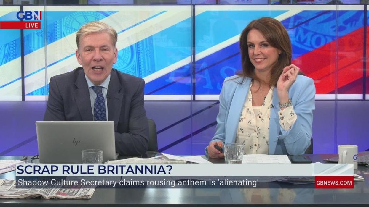 Moment Andrew Pierce proudly sings Rule Britannia on Britain's Newsroom as calls grow to scrap rousing anthem