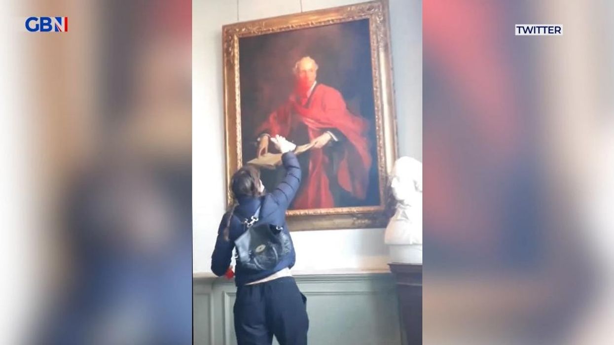 WATCH: Pro-Palestine activists deface historic painting at Cambridge University