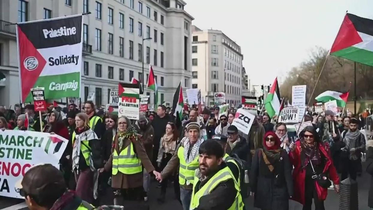 Pro-Palestine marchers descend on London again to demand Gaza ceasefire