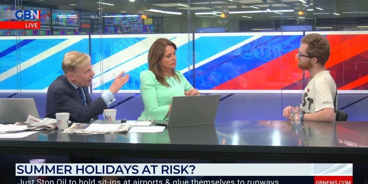 NextImg:Bev Turner shuts down Just Stop Oil activist over plans to storm airports: 'You're losing the public!'