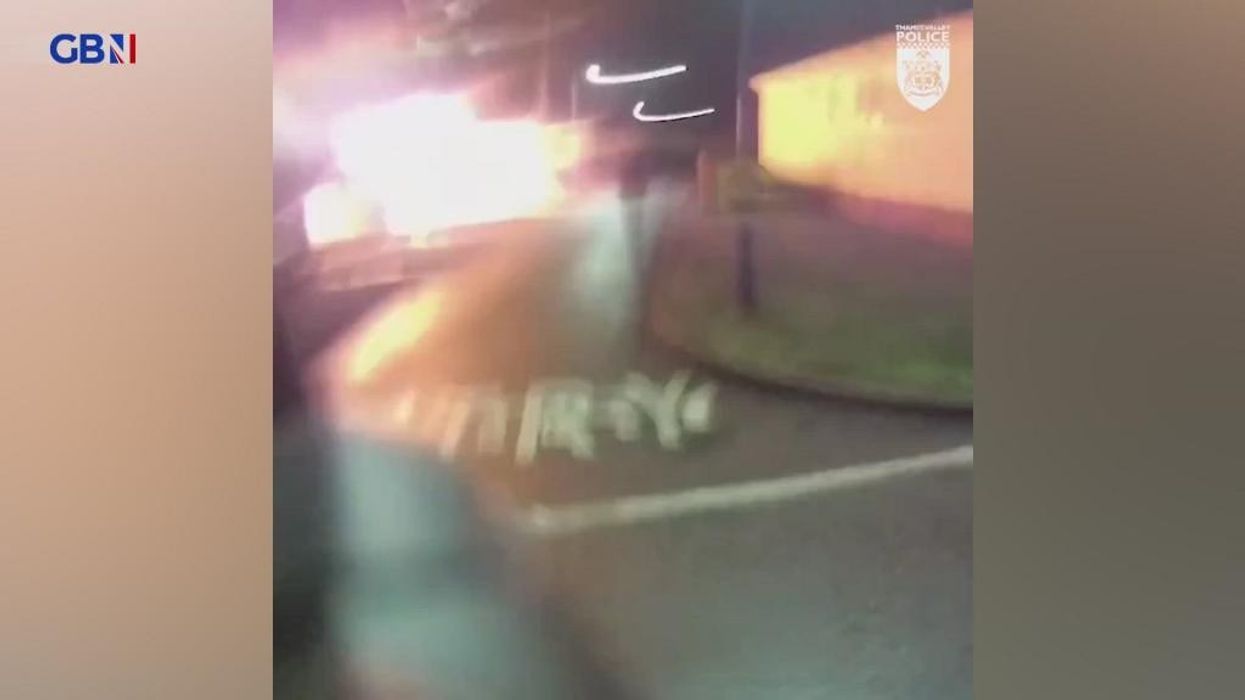 WATCH: Thames Valley Police battle to save lives from huge caravan park blaze
