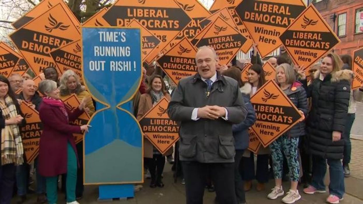 Liberal Democrats leader Ed Davey launches local election campaign in Harpenden