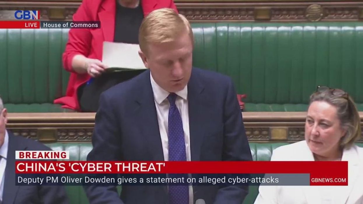 WATCH: Oliver Dowden issues statement on China's 'malicious' cyber attack