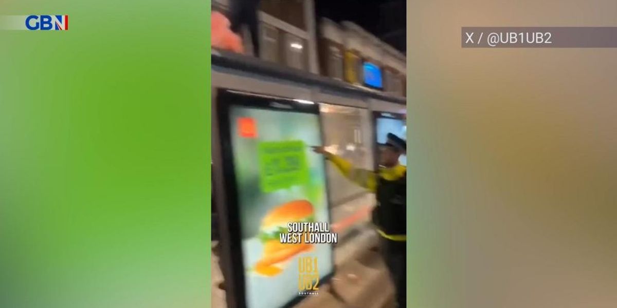 NextImg:WATCH: Youths in Southall throw rubbish at police during Eid riot