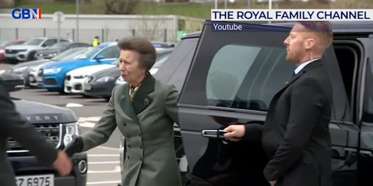 NextImg:WATCH: Princess Anne greeted by students at college campus in Northern Ireland