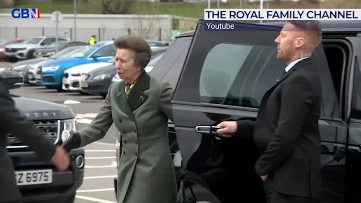 WATCH: Princess Anne greeted by students at college campus in Northern Ireland