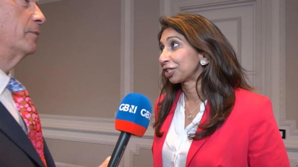 Suella Braverman furiously defends Nigel Farage after 'staggering' interjection of NatCon in Brussels