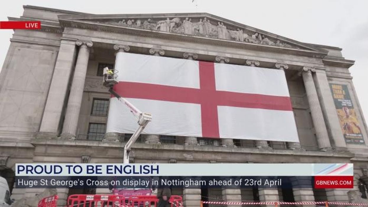 Nottingham residents left 'proud to be English' as country's largest St George's cross is unveiled