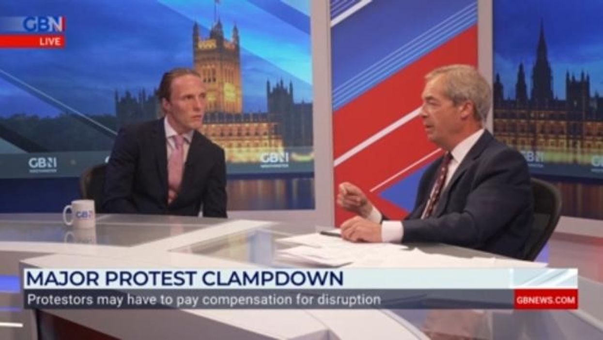 Nigel Farage blasts 'nonsense' Just Stop Oil protester in heated clash: 'Unacceptable behaviour!'