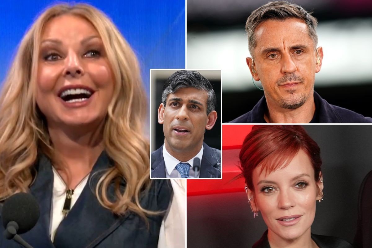 Carol Vorderman smugly gloats over ousted Tories with savage rant as she leads Lefty celebs amid Labour win