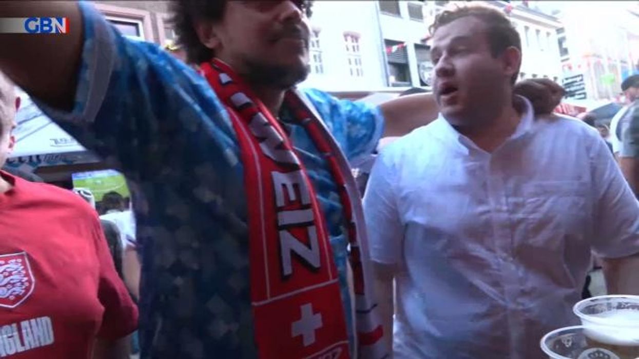WATCH: England fans in Dusseldorf react to dramatic Euros victory against Switzerland