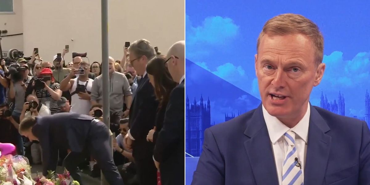 NextImg:WATCH: Martin Daubney reacts as Keir Starmer HECKLED whilst laying flowers in Southport - 'People want change'