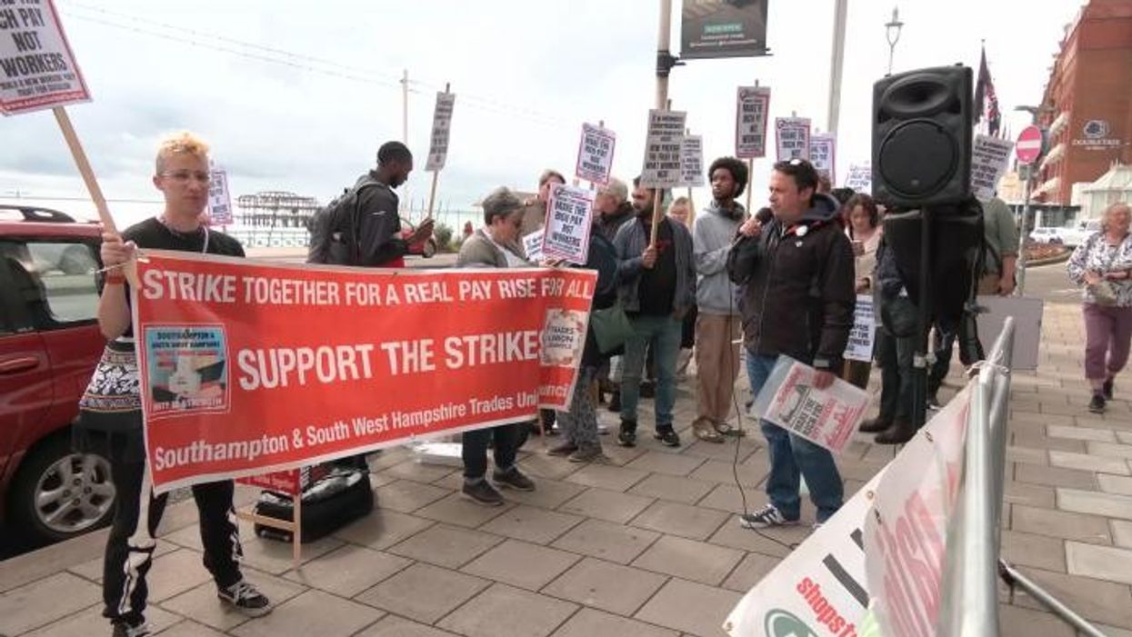 Protesters cause chaos on opening day of Trade Union Conference
