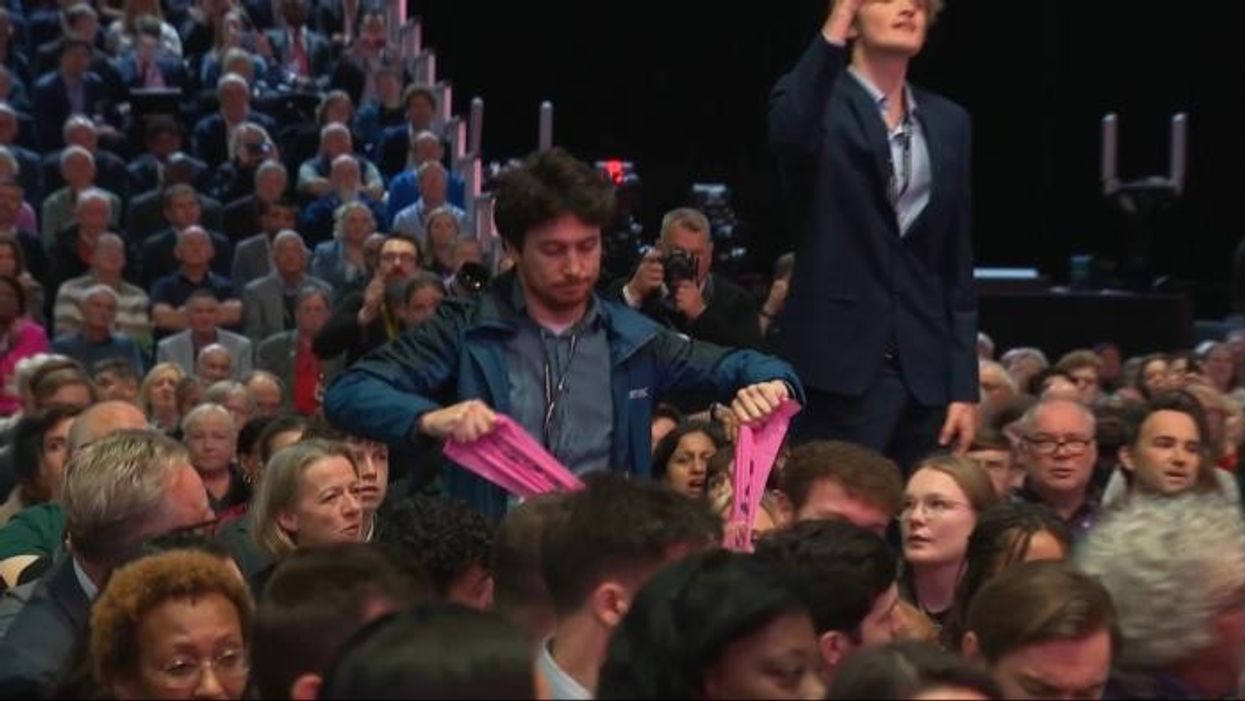 WATCH: Rachel Reeves conference speech interrupted by Pro-Palestine protester