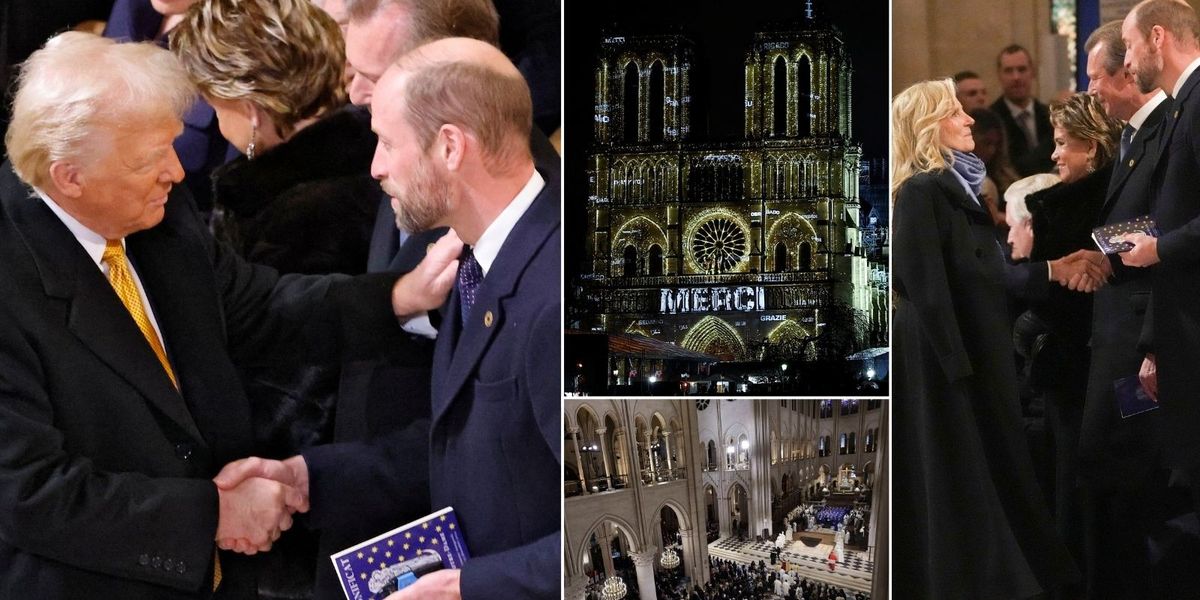 NextImg:William shakes hands with Trump as Prince takes on important role at Notre Dame reopening