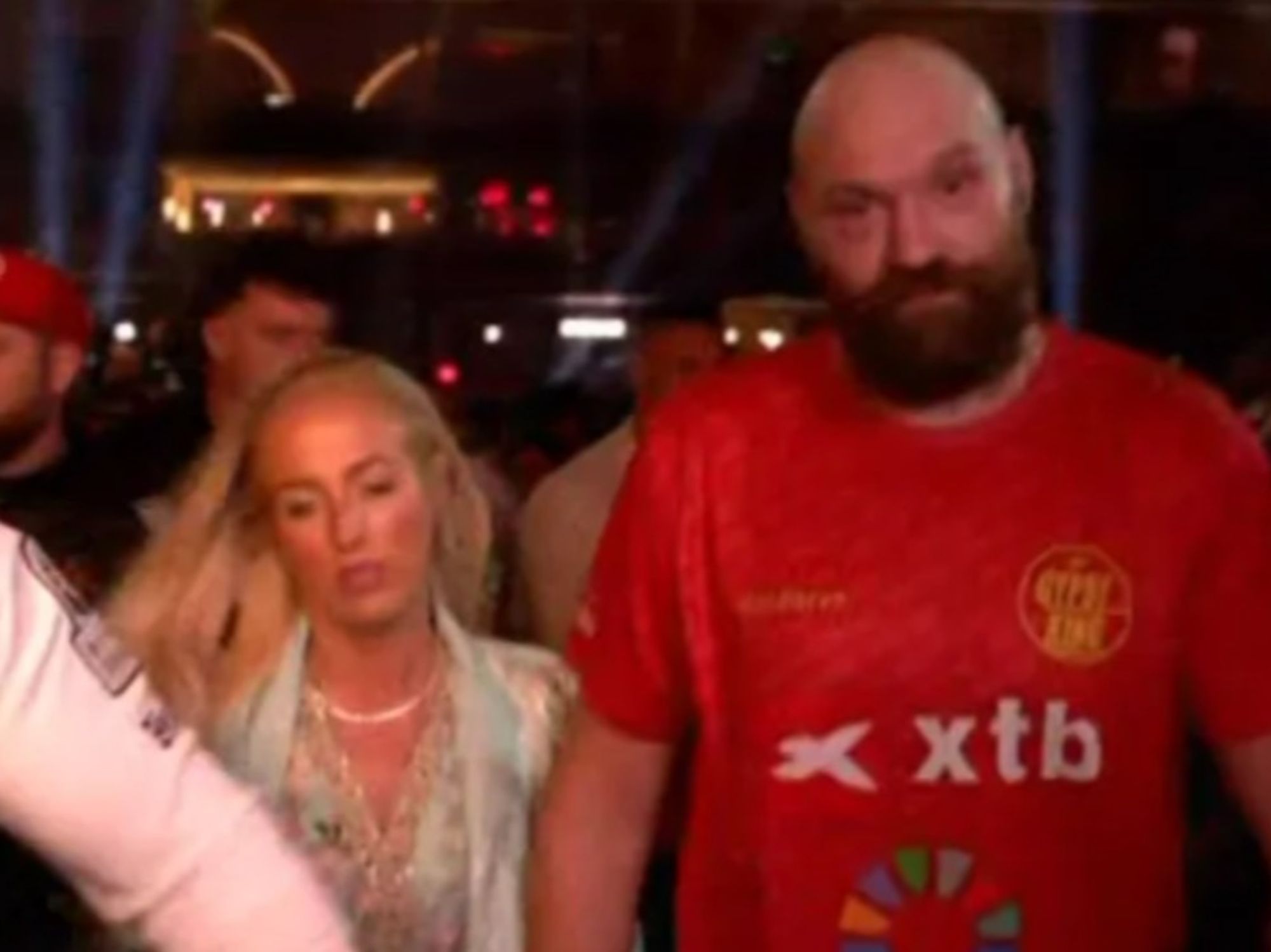 Tyson Fury consoled by wife Paris as relationship break fails to pay off following Oleksandr Usyk defeat